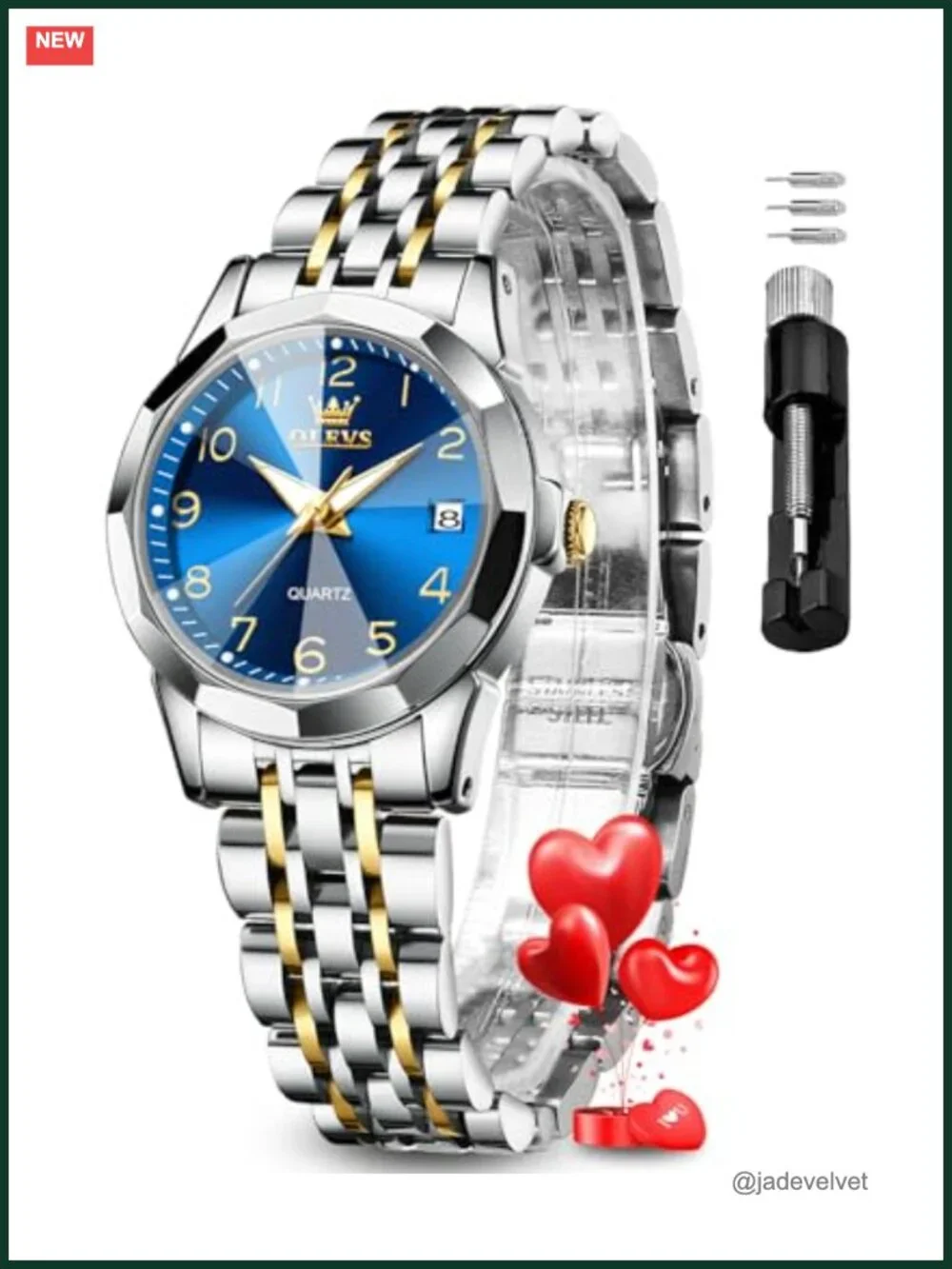 Women's Dress Watch Analog Quartz Stainless Steel Waterproof Luminous Day Date